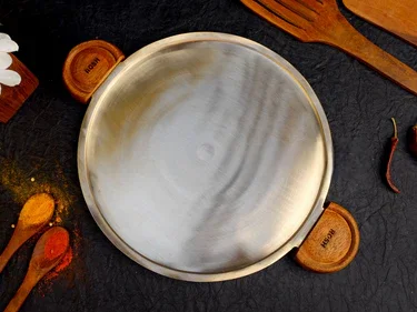 Bronze Premium - Dosa Tawa - Wooden Handle.